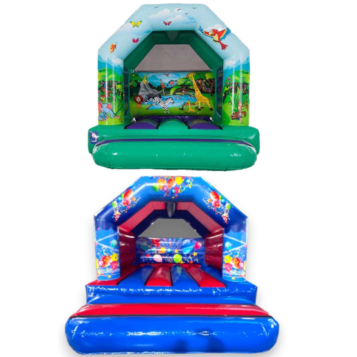 twee springkussens model Party-2 en Jungle