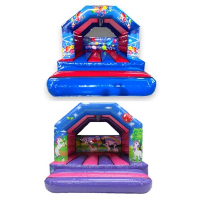 twee springkussens model Party-2 en Unicorn